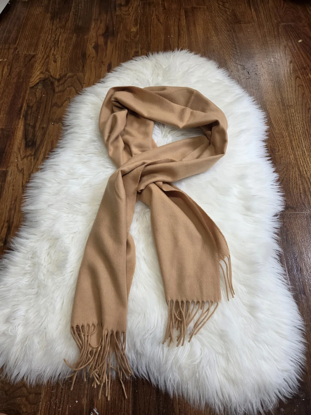 V.fraas Camel Fringe Scarf - Women Accessories